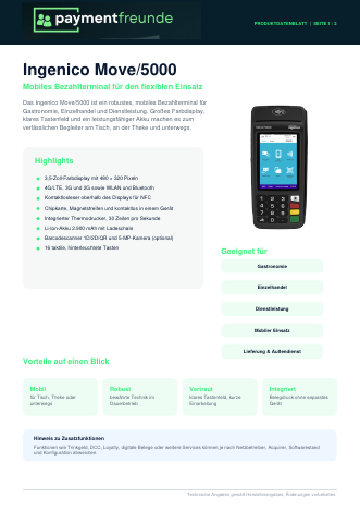 Datenblatt Ingenico Move/5000